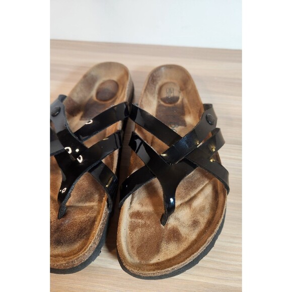 Betula Birkenstock Vinja Sandals Womens Sz 40 Soft Footbed Patent Leather - Picture 7 of 12